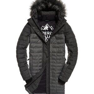 Superdry Elements Tweed Hooded Parka Jacket (BRAND NEW WITH TAGS) Size 8